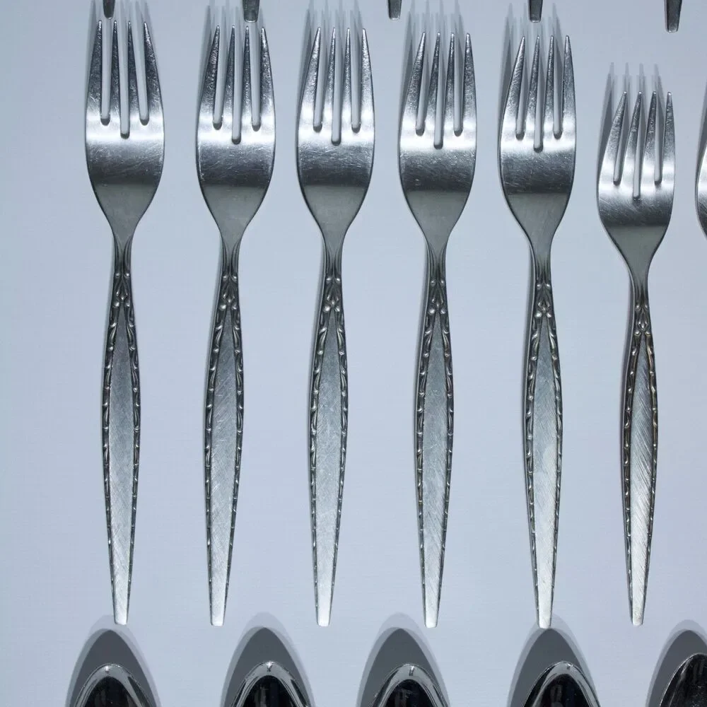 Vintage Mid Century Community Oneida Venetia Stainless Steel Flatware 46 Pieces